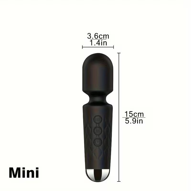 USB Rechargeable Wand Personal Massager – 20 Vibration Modes, 8 Speed Levels, Waterproof Silicone Body Massager for Full-Body Relaxation