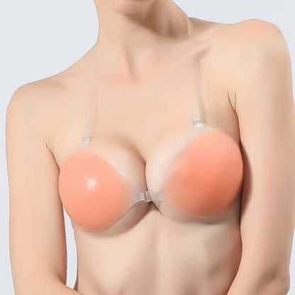 Invisible Silicone Strapless Breast Cover | Breathable Anti-Slip Design for Backless & Strapless Dresses