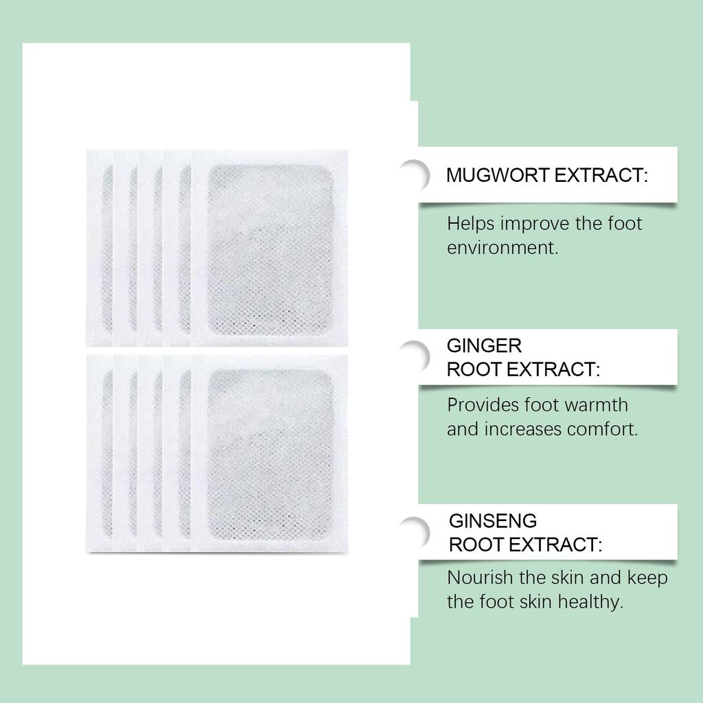 Buy 1 Get 1 Free 100% Herbal & Gentle Ingredient Detox Foot Pads ( Pack of 10 )