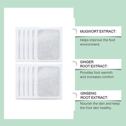 Buy 1 Get 1 Free 100% Herbal & Gentle Ingredient Detox Foot Pads ( Pack of 10 )