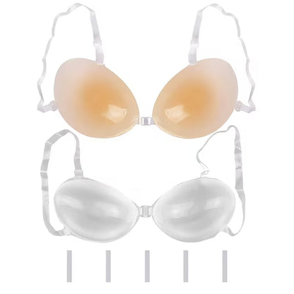 Invisible Silicone Strapless Breast Cover | Breathable Anti-Slip Design for Backless & Strapless Dresses