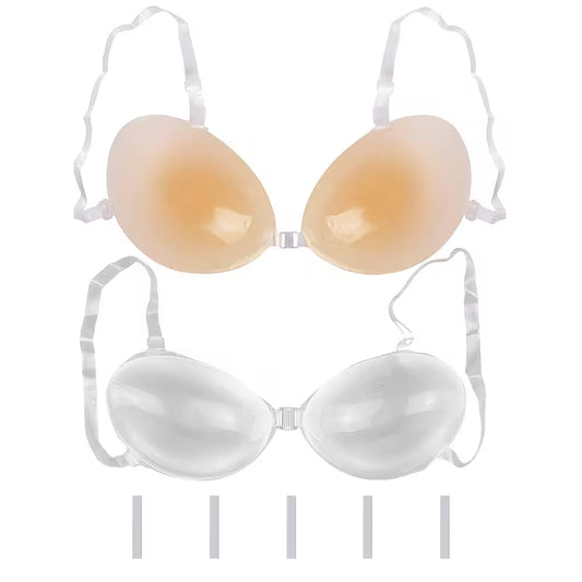 Invisible Silicone Strapless Breast Cover | Breathable Anti-Slip Design for Backless & Strapless Dresses
