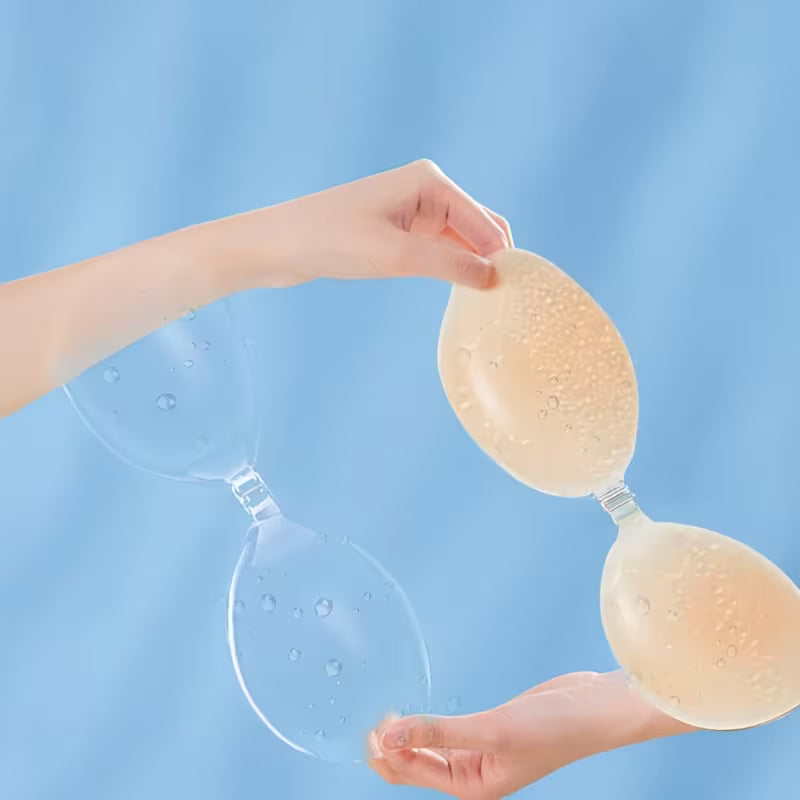 Invisible Silicone Strapless Breast Cover | Breathable Anti-Slip Design for Backless & Strapless Dresses