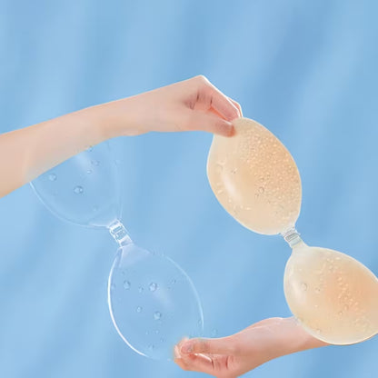 Invisible Silicone Strapless Breast Cover | Breathable Anti-Slip Design for Backless & Strapless Dresses