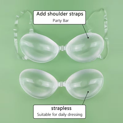 Invisible Silicone Strapless Breast Cover | Breathable Anti-Slip Design for Backless & Strapless Dresses