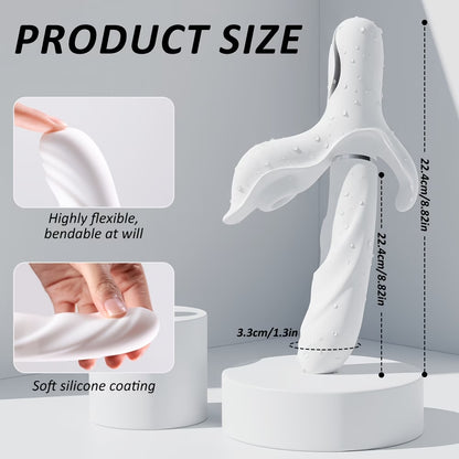 3-in-1 Rose Rabbit Vibrator with Thrusting & Licking – G-Spot & Clitoral Stimulator for Women & Couples