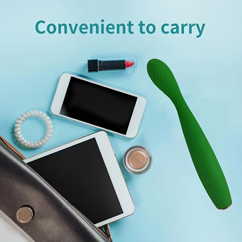 USB Rechargeable Curved Silicone Personal Massager – 10 Vibration Modes, Ergonomic Design, Waterproof & Portable