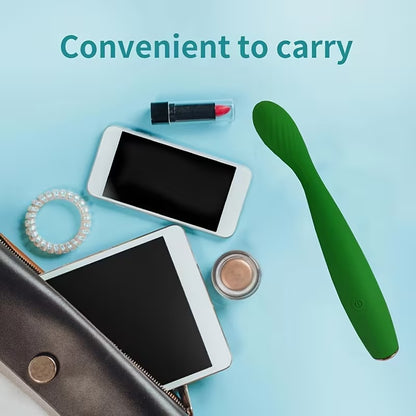 USB Rechargeable Curved Silicone Personal Massager – 10 Vibration Modes, Ergonomic Design, Waterproof & Portable