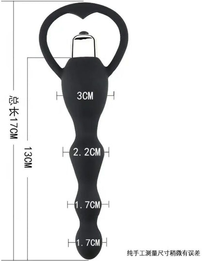 USB Rechargeable Silicone Vibrating Bead Massager – Multi-Speed Personal Wellness Device, Waterproof & Portable
