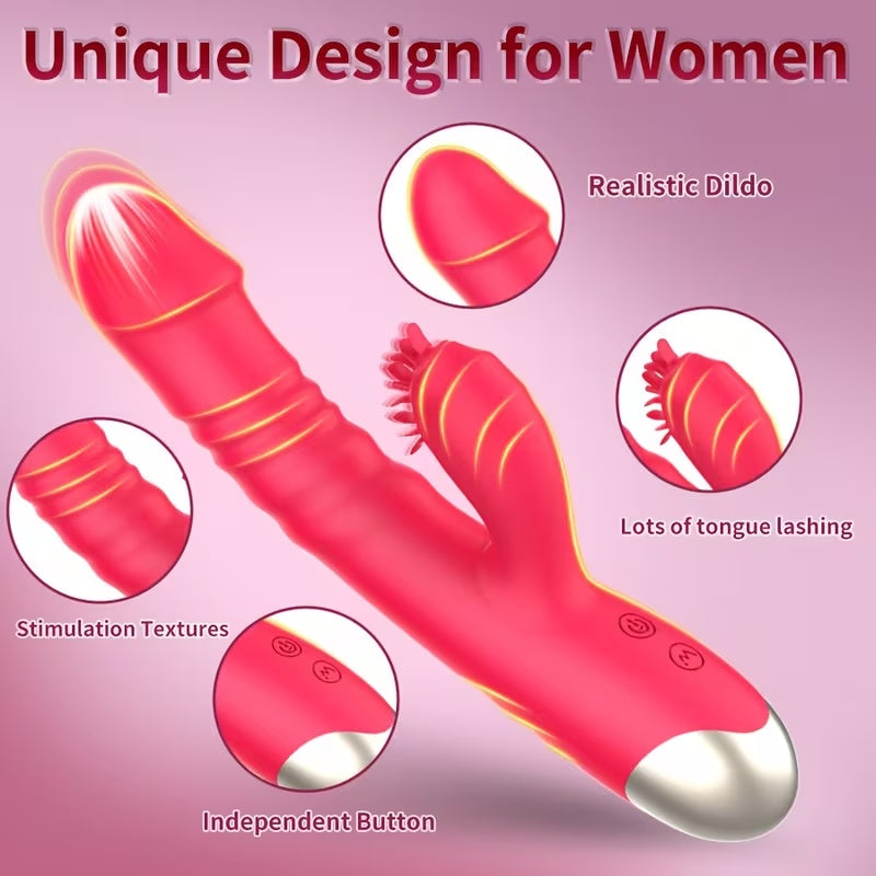 3-in-1 USB Rechargeable Personal Massager – 10 Vibration Modes, Dual-Stimulation Design, Waterproof Silicone Wellness Device