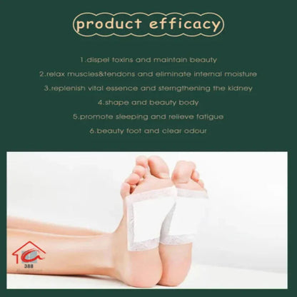 Buy 1 Get 1 Free 100% Herbal & Gentle Ingredient Detox Foot Pads ( Pack of 10 )